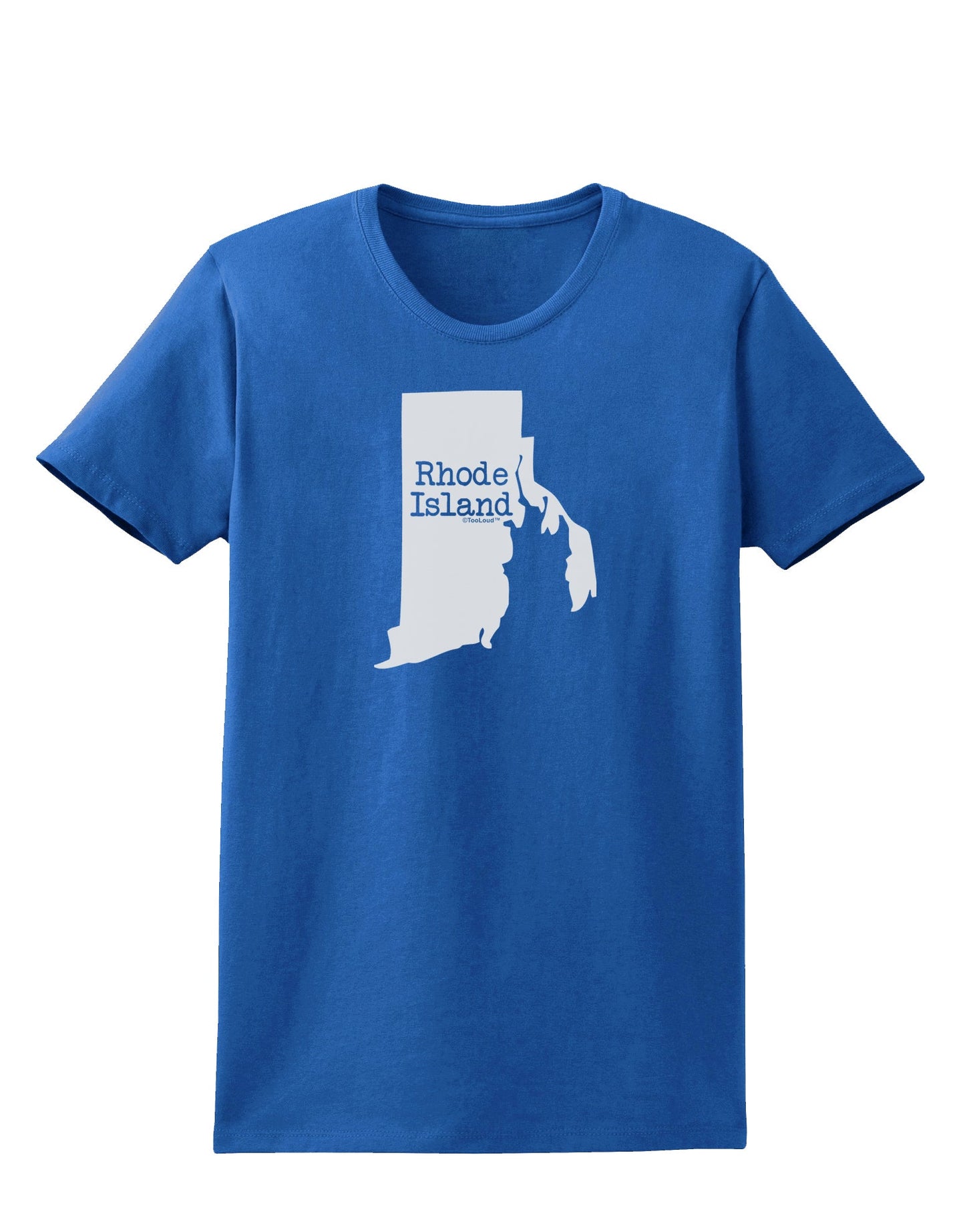 Rhode Island - United States Shape Womens Dark T-Shirt by TooLoud-Womens T-Shirt-TooLoud-Royal-Blue-X-Small-Davson Sales