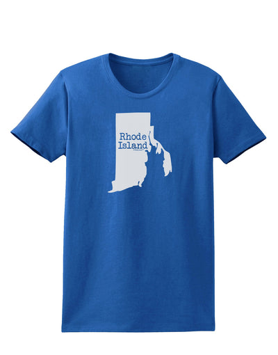 Rhode Island - United States Shape Womens Dark T-Shirt by TooLoud-Womens T-Shirt-TooLoud-Royal-Blue-X-Small-Davson Sales