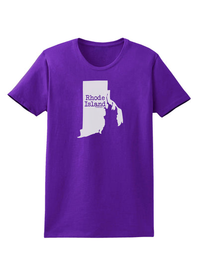 Rhode Island - United States Shape Womens Dark T-Shirt by TooLoud-Womens T-Shirt-TooLoud-Purple-X-Small-Davson Sales