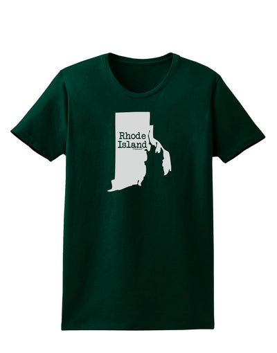 Rhode Island - United States Shape Womens Dark T-Shirt by TooLoud-Womens T-Shirt-TooLoud-Forest-Green-Small-Davson Sales