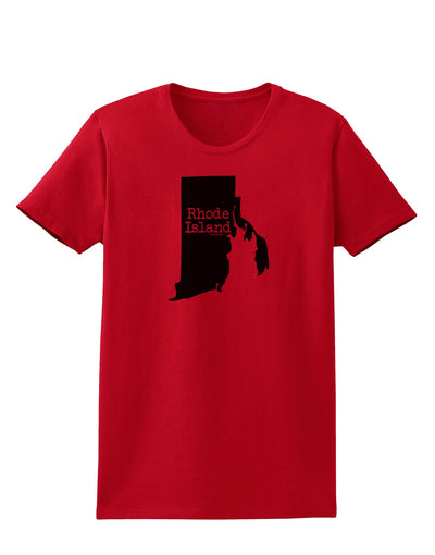 Rhode Island - United States Shape Womens T-Shirt by TooLoud-Womens T-Shirt-TooLoud-Red-X-Small-Davson Sales