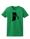 Rhode Island - United States Shape Womens T-Shirt by TooLoud-Womens T-Shirt-TooLoud-Kelly-Green-X-Small-Davson Sales