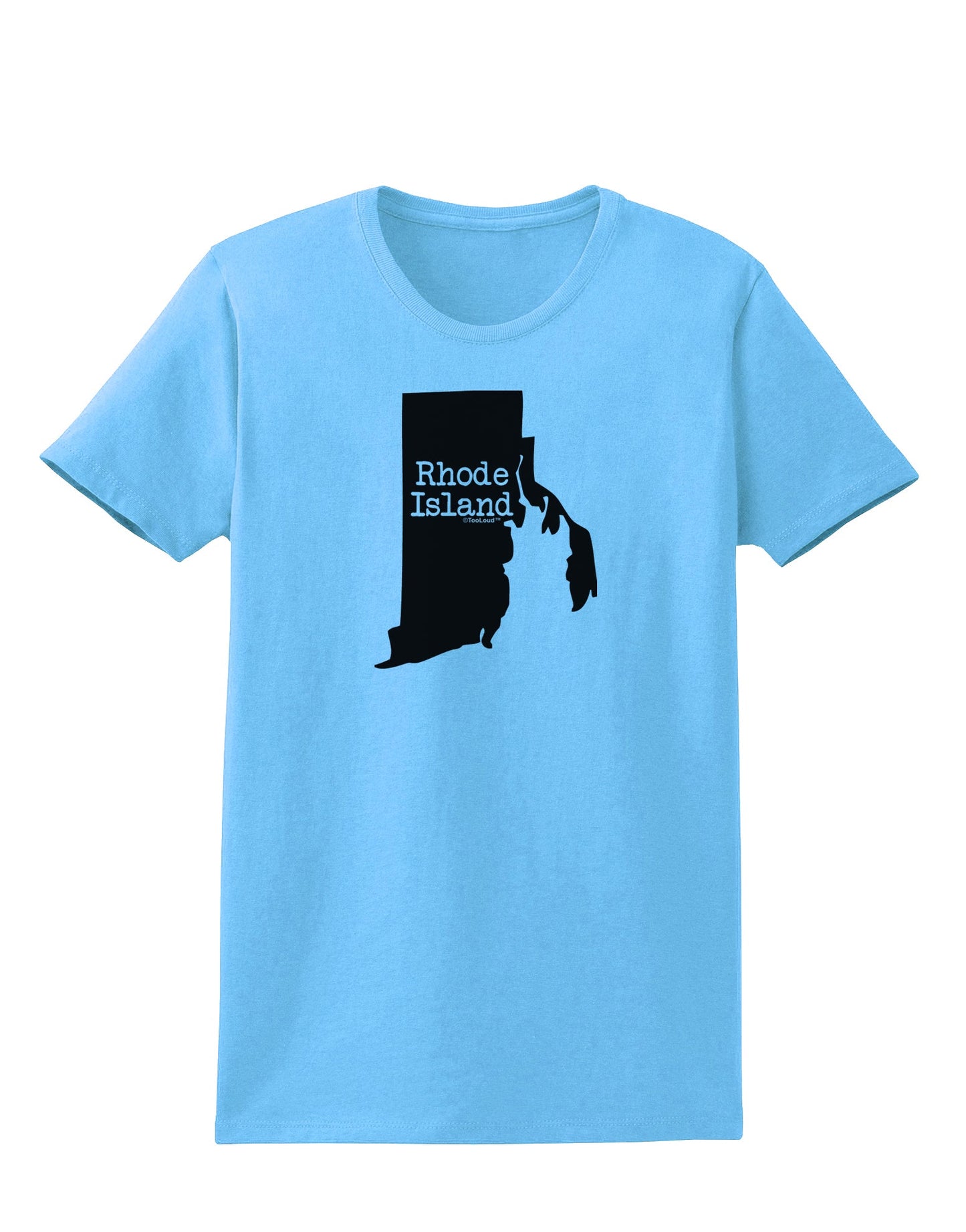 Rhode Island - United States Shape Womens T-Shirt by TooLoud-Womens T-Shirt-TooLoud-Aquatic-Blue-X-Small-Davson Sales