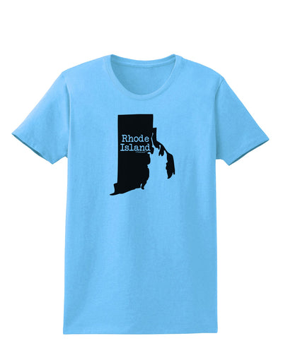 Rhode Island - United States Shape Womens T-Shirt by TooLoud-Womens T-Shirt-TooLoud-Aquatic-Blue-X-Small-Davson Sales