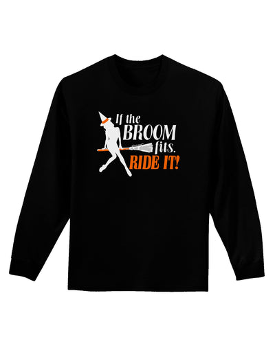 Ride It Orange Adult Long Sleeve Dark T-Shirt-TooLoud-Black-Small-Davson Sales