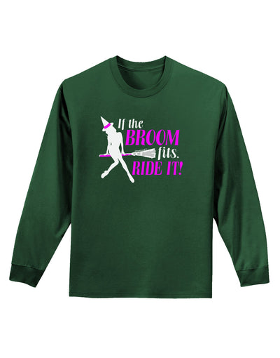 Ride It Purple Adult Long Sleeve Dark T-Shirt-TooLoud-Dark-Green-Small-Davson Sales