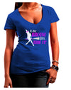 Ride It Purple Juniors V-Neck Dark T-Shirt-Womens V-Neck T-Shirts-TooLoud-Royal-Blue-Juniors Fitted Small-Davson Sales