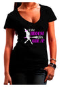 Ride It Purple Juniors V-Neck Dark T-Shirt-Womens V-Neck T-Shirts-TooLoud-Black-Juniors Fitted Small-Davson Sales