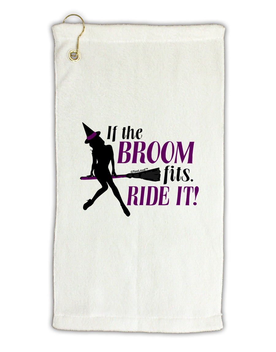 Ride It Purple Micro Terry Gromet Golf Towel 16 x 25 inch-Golf Towel-TooLoud-White-Davson Sales