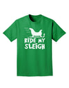 Ride My Sleigh BnW Adult Dark T-Shirt-Mens T-Shirt-TooLoud-Kelly-Green-Small-Davson Sales