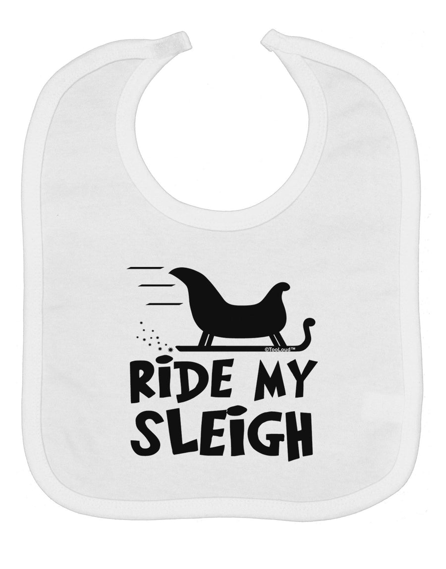 Ride My Sleigh BnW Baby Bib