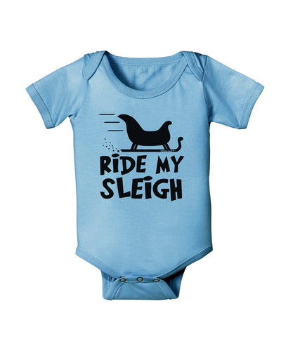 Ride My Sleigh BnW Baby Romper Bodysuit-Baby Romper-TooLoud-LightBlue-06-Months-Davson Sales