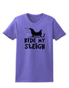 Ride My Sleigh BnW Womens T-Shirt-Womens T-Shirt-TooLoud-Violet-X-Small-Davson Sales