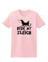 Ride My Sleigh BnW Womens T-Shirt-Womens T-Shirt-TooLoud-PalePink-X-Small-Davson Sales