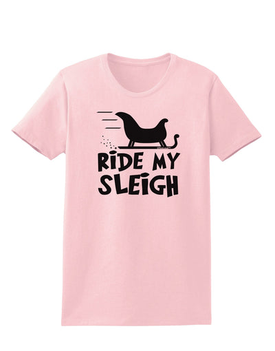 Ride My Sleigh BnW Womens T-Shirt-Womens T-Shirt-TooLoud-PalePink-X-Small-Davson Sales