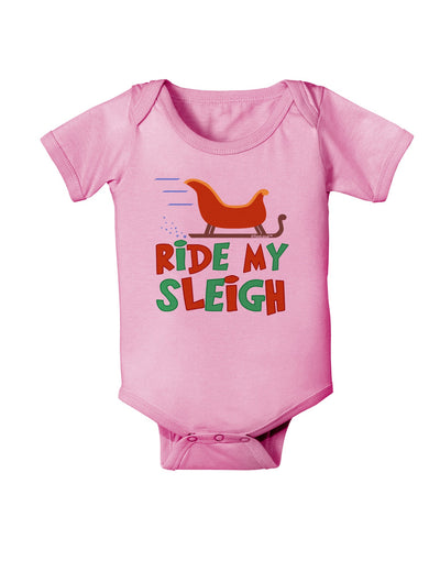 Ride My Sleigh Color Baby Romper Bodysuit-Baby Romper-TooLoud-Pink-06-Months-Davson Sales