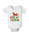 Ride My Sleigh Color Baby Romper Bodysuit-Baby Romper-TooLoud-White-06-Months-Davson Sales