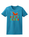 Ride My Sleigh Color Womens Dark T-Shirt-TooLoud-Turquoise-X-Small-Davson Sales