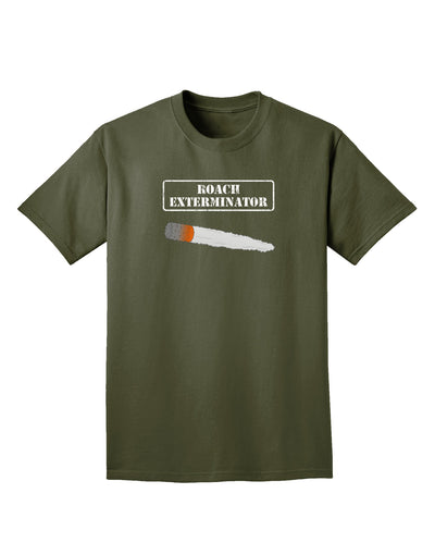 Roach Exterminator - Marijuana Adult Dark T-Shirt-Mens T-Shirt-TooLoud-Military-Green-Small-Davson Sales