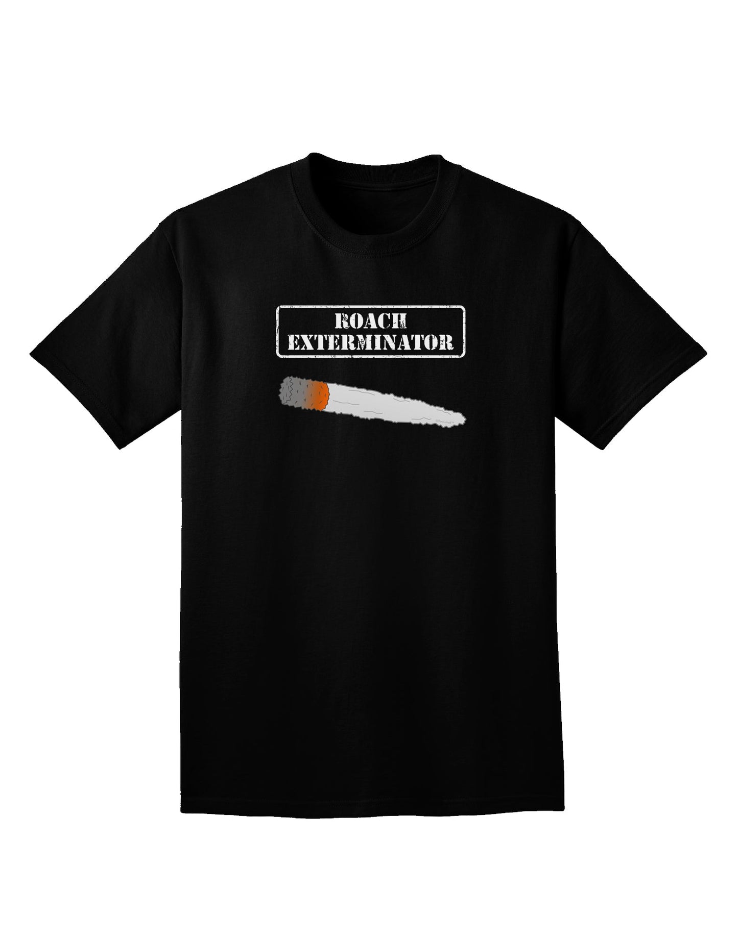 Roach Exterminator - Marijuana Adult Dark V-Neck T-Shirt-Mens V-Neck T-Shirt-TooLoud-Black-Small-Davson Sales