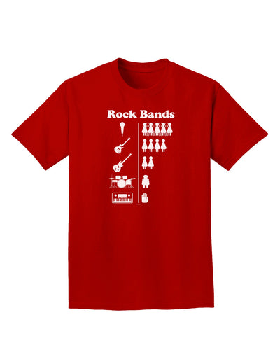 Rock Band Pictograph Adult Dark T-Shirt-Mens T-Shirt-TooLoud-Red-Small-Davson Sales