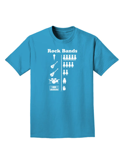 Rock Band Pictograph Adult Dark T-Shirt-Mens T-Shirt-TooLoud-Turquoise-Small-Davson Sales