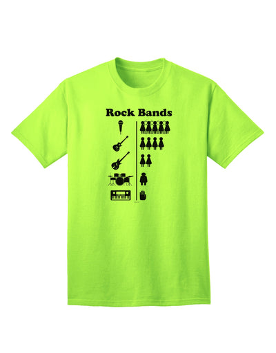 Rock Band Pictograph Adult T-Shirt - A Stylish and Trendy Addition to Your Wardrobe-Mens T-shirts-TooLoud-Neon-Green-Small-Davson Sales