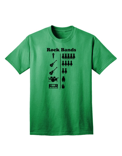 Rock Band Pictograph Adult T-Shirt - A Stylish and Trendy Addition to Your Wardrobe-Mens T-shirts-TooLoud-Kelly-Green-Small-Davson Sales