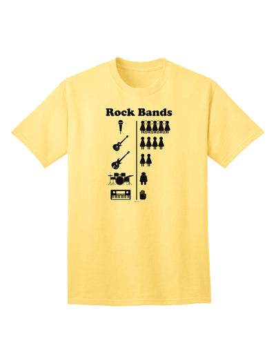 Rock Band Pictograph Adult T-Shirt - A Stylish and Trendy Addition to Your Wardrobe-Mens T-shirts-TooLoud-Yellow-Small-Davson Sales