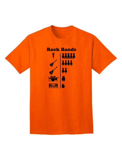 Rock Band Pictograph Adult T-Shirt - A Stylish and Trendy Addition to Your Wardrobe-Mens T-shirts-TooLoud-Orange-Small-Davson Sales