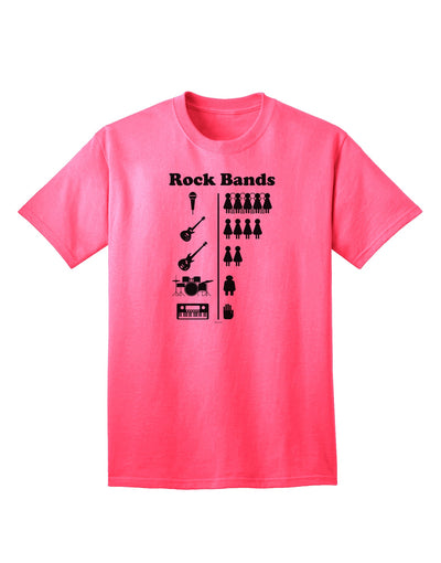 Rock Band Pictograph Adult T-Shirt - A Stylish and Trendy Addition to Your Wardrobe-Mens T-shirts-TooLoud-Neon-Pink-Small-Davson Sales