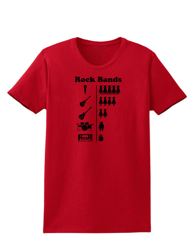 Rock Band Pictograph Womens T-Shirt-Womens T-Shirt-TooLoud-Red-X-Small-Davson Sales