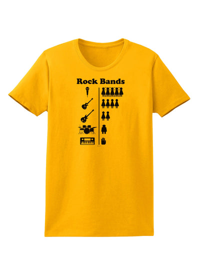 Rock Band Pictograph Womens T-Shirt-Womens T-Shirt-TooLoud-Gold-X-Small-Davson Sales