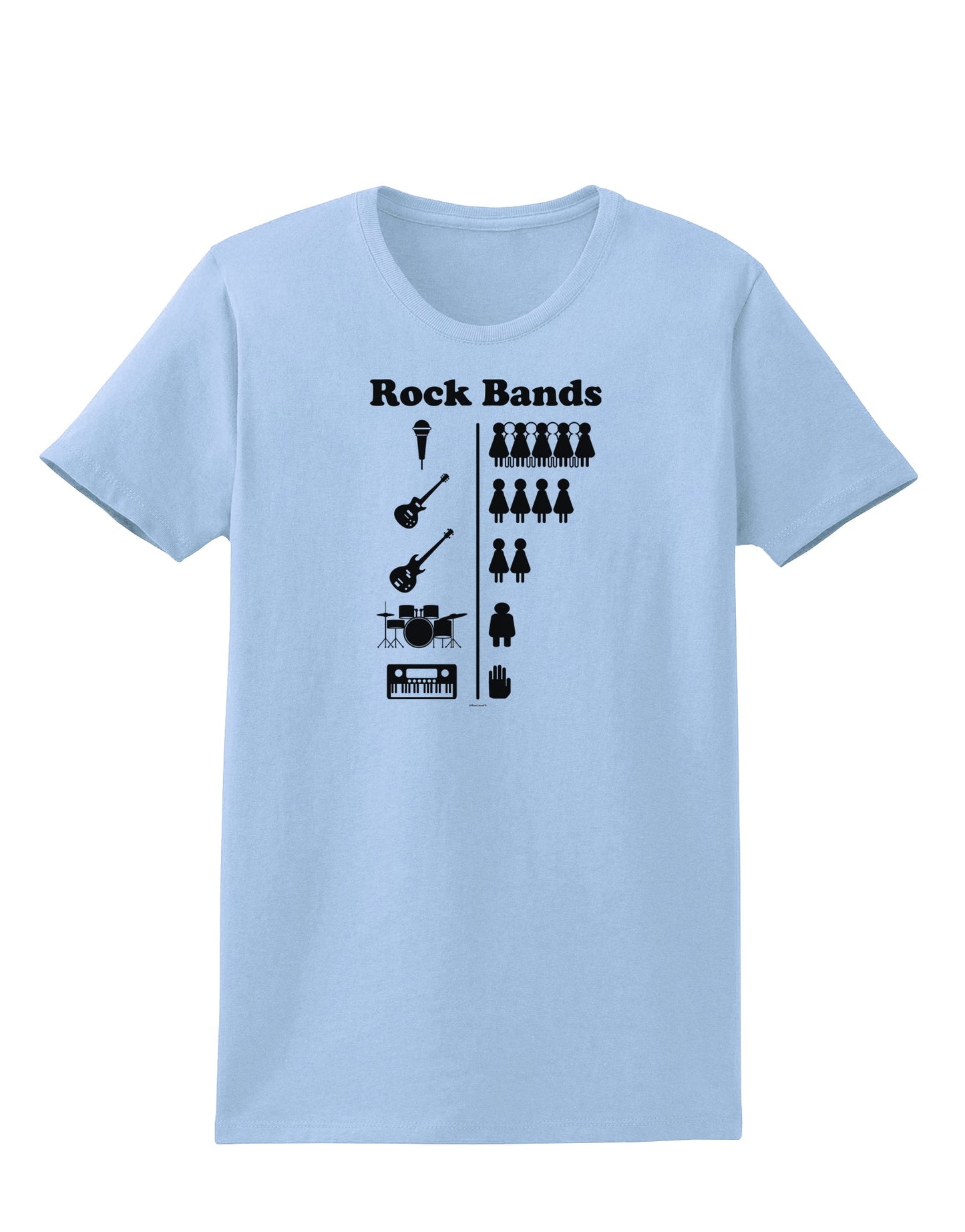 Rock Band Pictograph Womens T-Shirt-Womens T-Shirt-TooLoud-Light-Blue-X-Small-Davson Sales