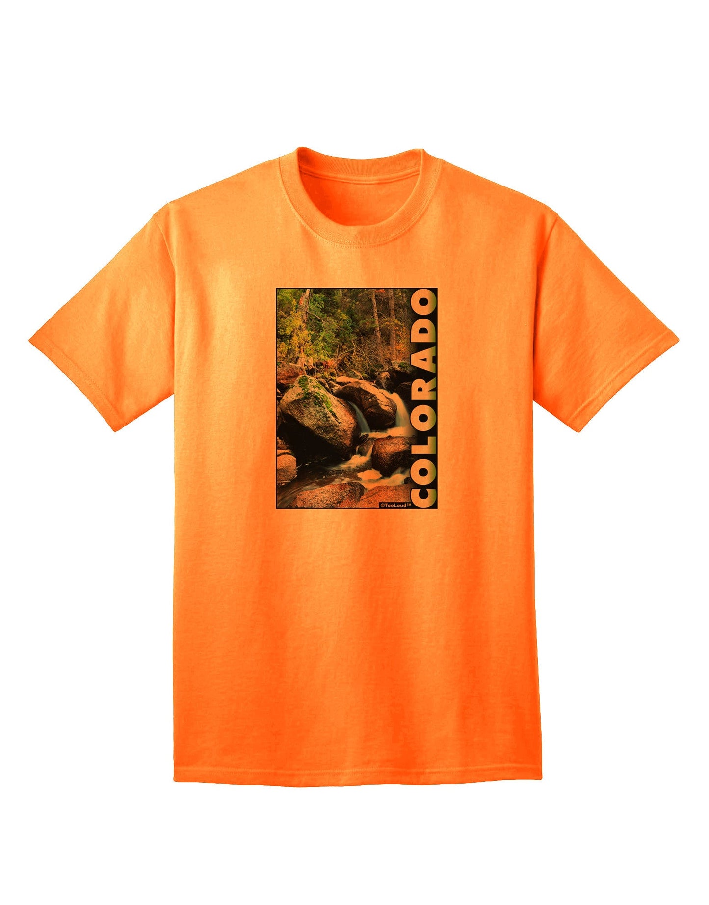 Rockies River Graphic Adult T-Shirt - A Statement in Casual Style-Mens T-shirts-TooLoud-Neon-Orange-Small-Davson Sales