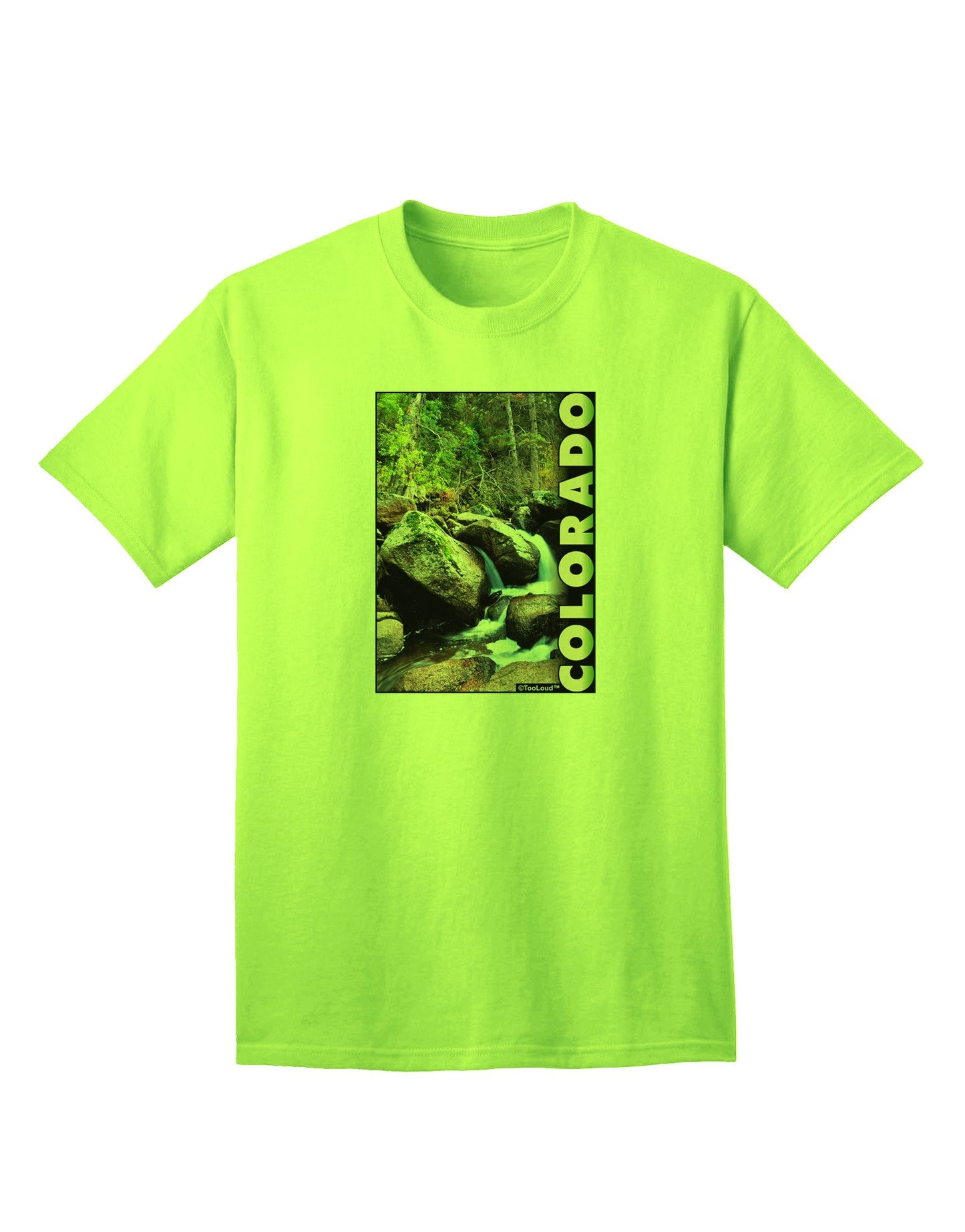 Rockies River Graphic Adult T-Shirt - A Statement in Casual Style-Mens T-shirts-TooLoud-Neon-Green-Small-Davson Sales