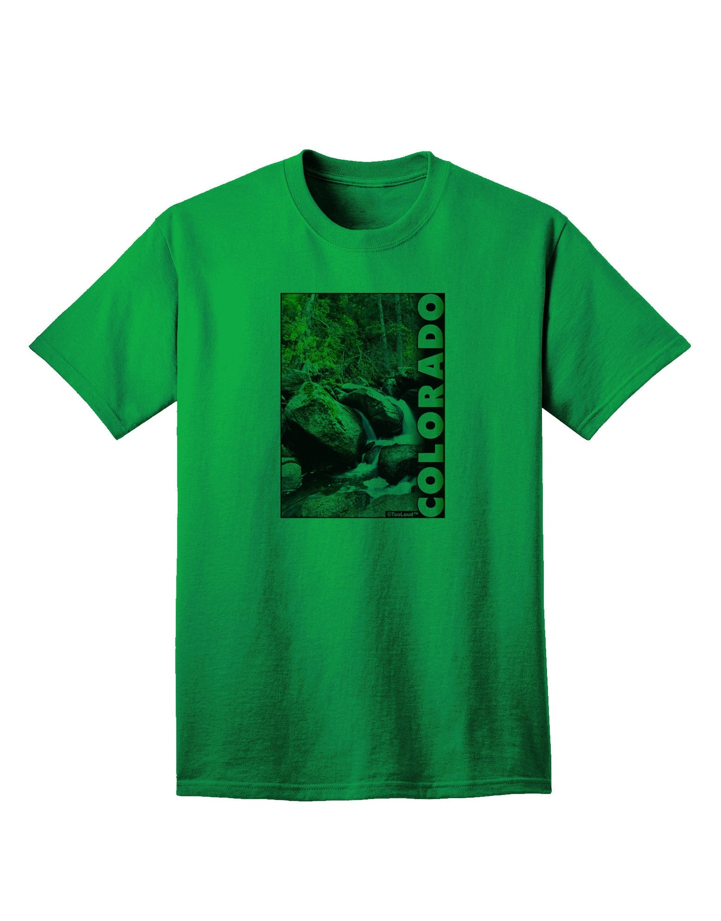 Rockies River Graphic Adult T-Shirt - A Statement in Casual Style-Mens T-shirts-TooLoud-Kelly-Green-Small-Davson Sales