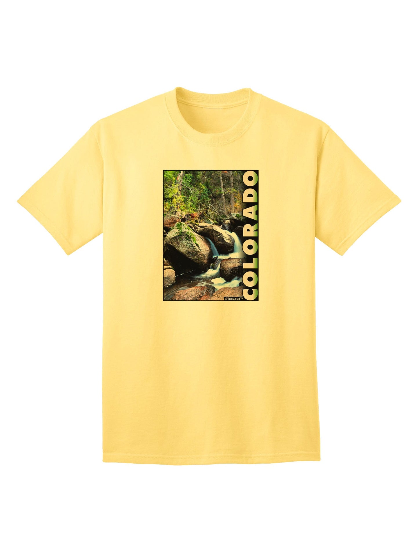 Rockies River Graphic Adult T-Shirt - A Statement in Casual Style-Mens T-shirts-TooLoud-Yellow-Small-Davson Sales