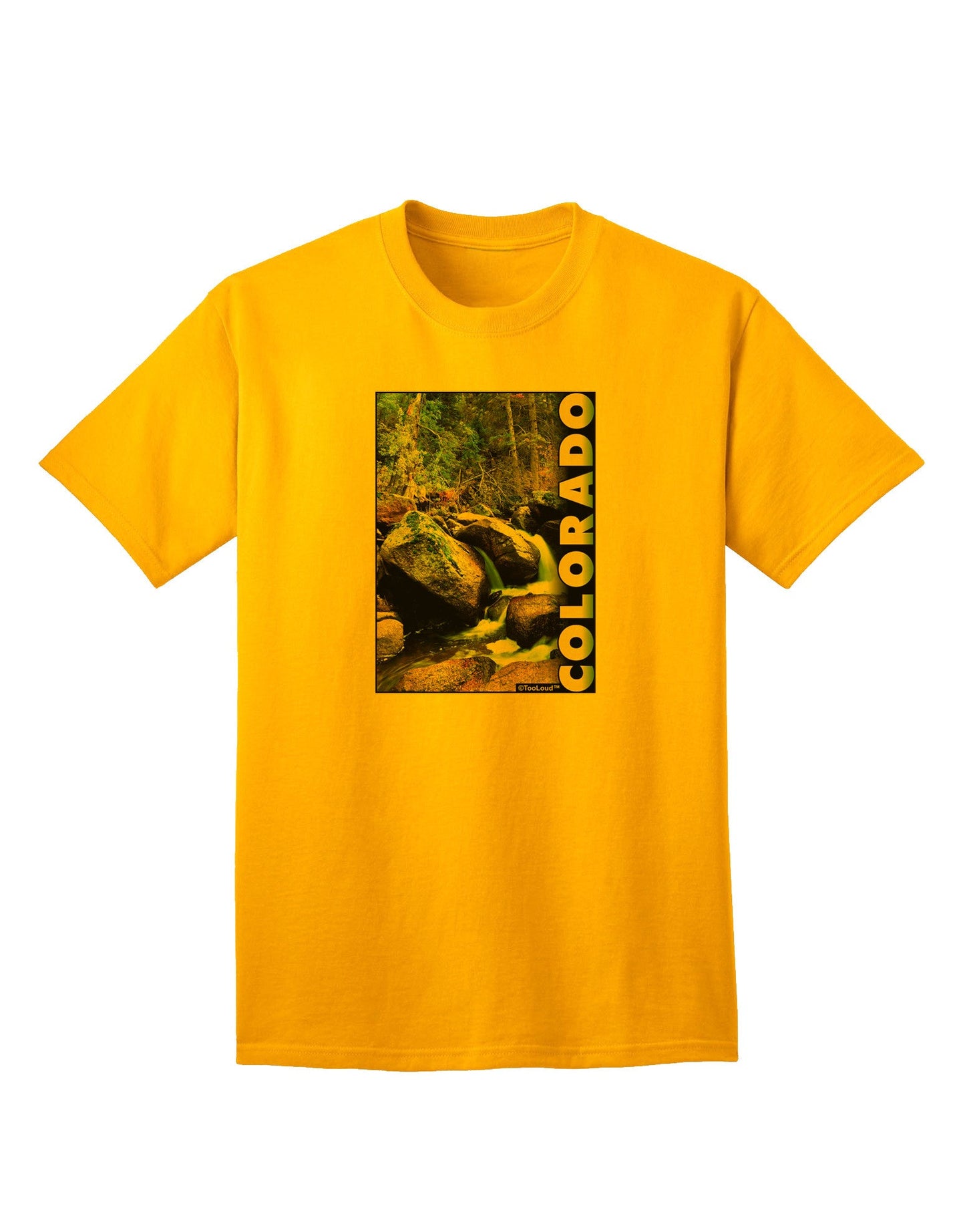 Rockies River Graphic Adult T-Shirt - A Statement in Casual Style-Mens T-shirts-TooLoud-Gold-Small-Davson Sales