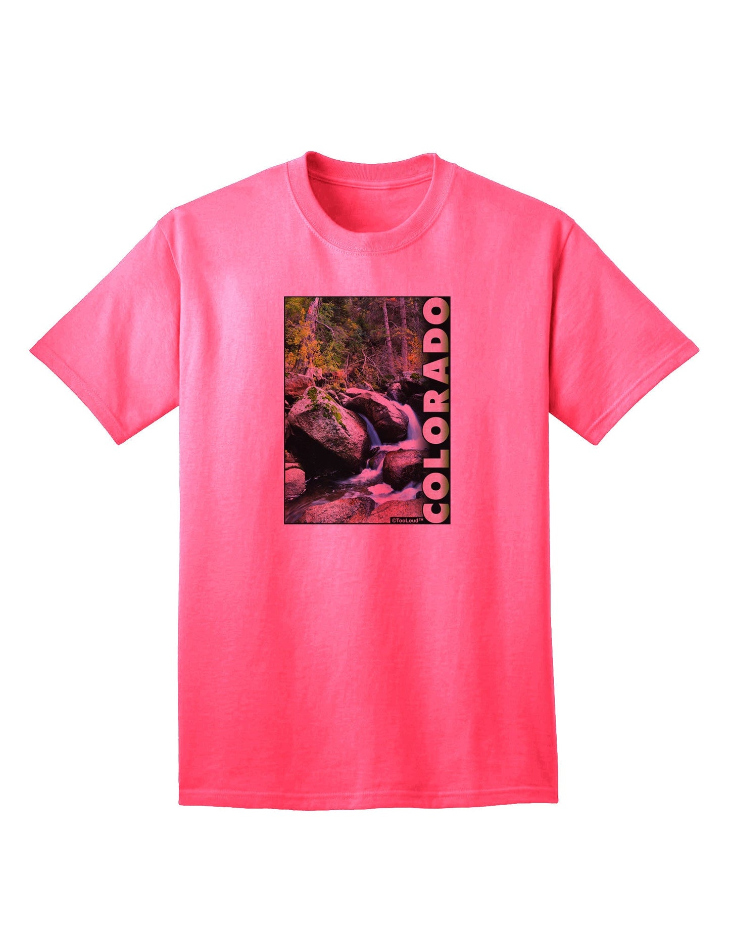 Rockies River Graphic Adult T-Shirt - A Statement in Casual Style-Mens T-shirts-TooLoud-Neon-Pink-Small-Davson Sales