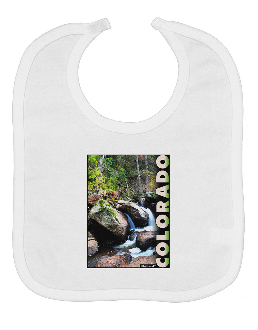 Rockies River with Text Baby Bib