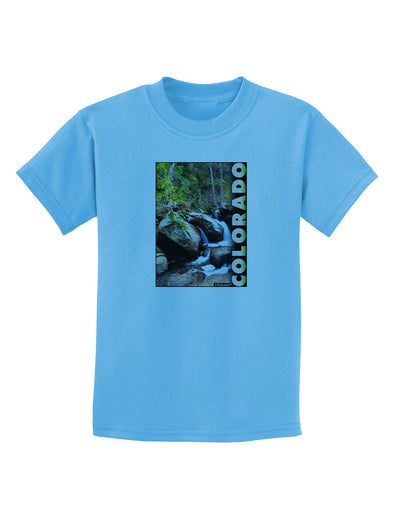 Rockies River with Text Childrens T-Shirt-Childrens T-Shirt-TooLoud-Aquatic-Blue-X-Small-Davson Sales