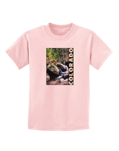 Rockies River with Text Childrens T-Shirt-Childrens T-Shirt-TooLoud-PalePink-X-Small-Davson Sales