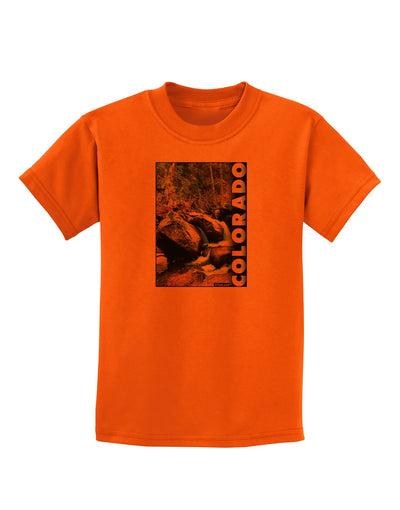 Rockies River with Text Childrens T-Shirt-Childrens T-Shirt-TooLoud-Orange-X-Small-Davson Sales