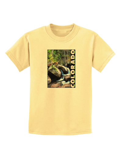 Rockies River with Text Childrens T-Shirt-Childrens T-Shirt-TooLoud-Daffodil-Yellow-X-Small-Davson Sales