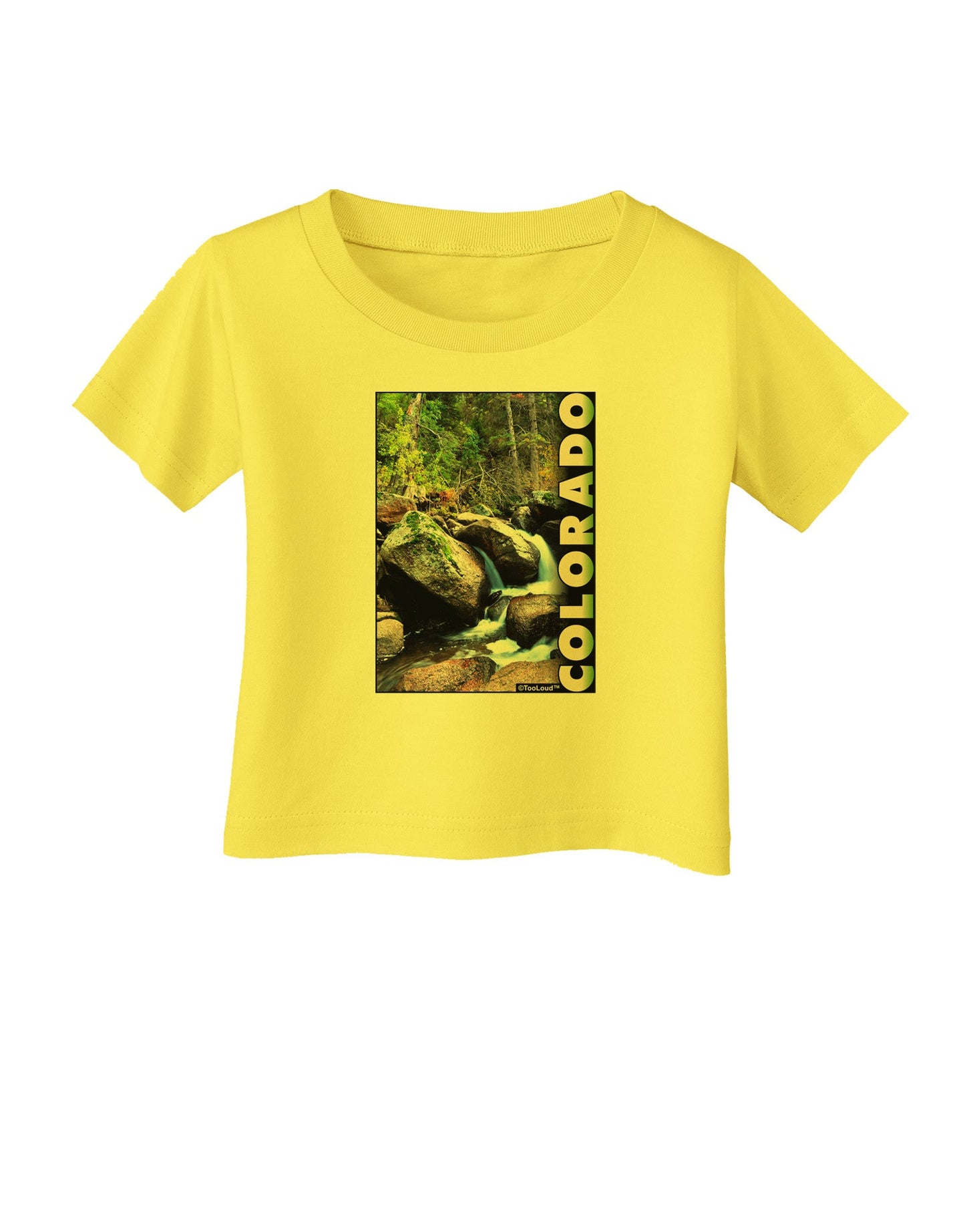 Rockies River with Text Infant T-Shirt-Infant T-Shirt-TooLoud-Yellow-06-Months-Davson Sales
