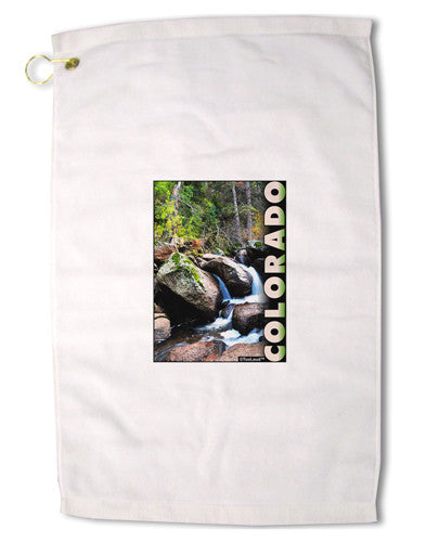 Rockies River with Text Premium Cotton Golf Towel - 16 x 25 inch-Golf Towel-TooLoud-16x25"-Davson Sales