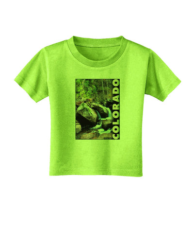 Rockies River with Text Toddler T-Shirt-Toddler T-Shirt-TooLoud-Lime-Green-2T-Davson Sales