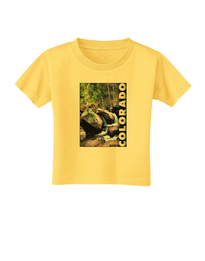 Rockies River with Text Toddler T-Shirt-Toddler T-Shirt-TooLoud-Yellow-2T-Davson Sales