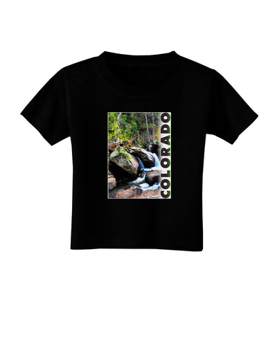 Rockies River with Text Toddler T-Shirt Dark-Toddler T-Shirt-TooLoud-Black-2T-Davson Sales